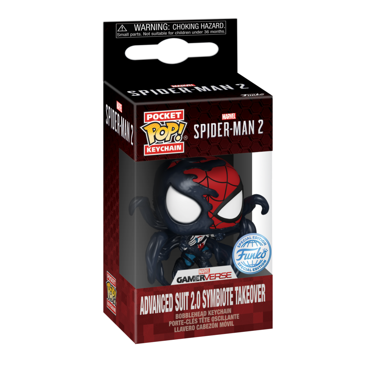 PLAYSTATION - SPIDER-MAN - KEYCHAIN - ADVANCED SUIT 2.0 SYMBIOTE TAKEOVER 4CM