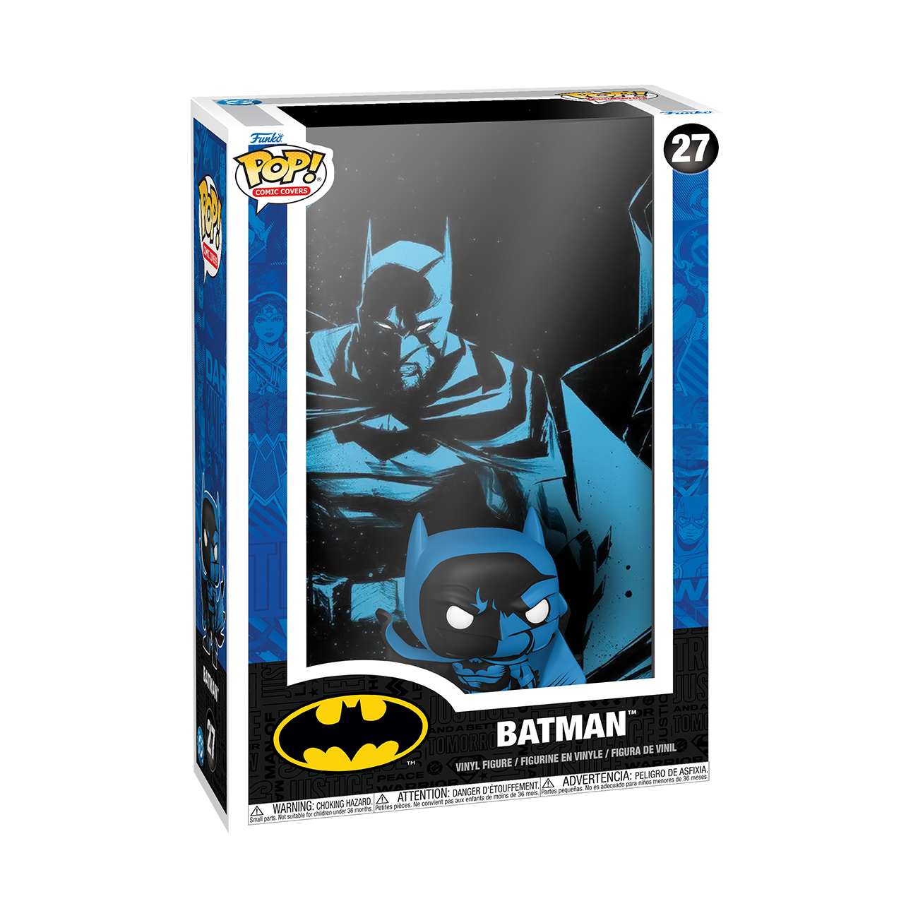 DC S6 - POP FUNKO COMIC COVER VINYL FIGURE 27 BATMAN (BLACK & BLUE) 9CM