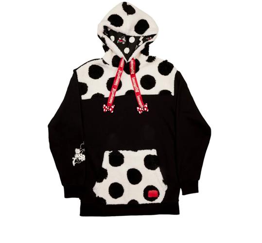 DISNEY - MINNIE ROCKS - FELPA CON CAPPUCCIO - THE DOTS SHERPA XXL