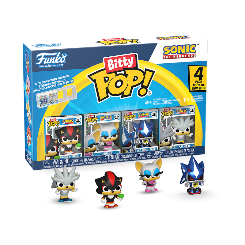 SONIC THE HEDGEHOG - POP FUNKO BITTY VINYL FIGURE - SHADOW 2CM