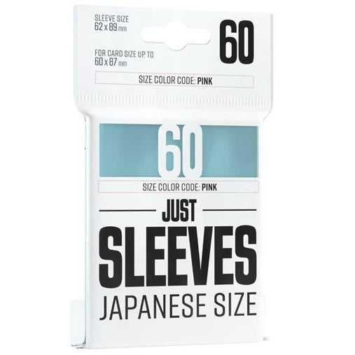 GGX10011ML - JUST SLEEVES - 60 JAPANESE SIZE CARD GAME SLEEVE - CLEAR