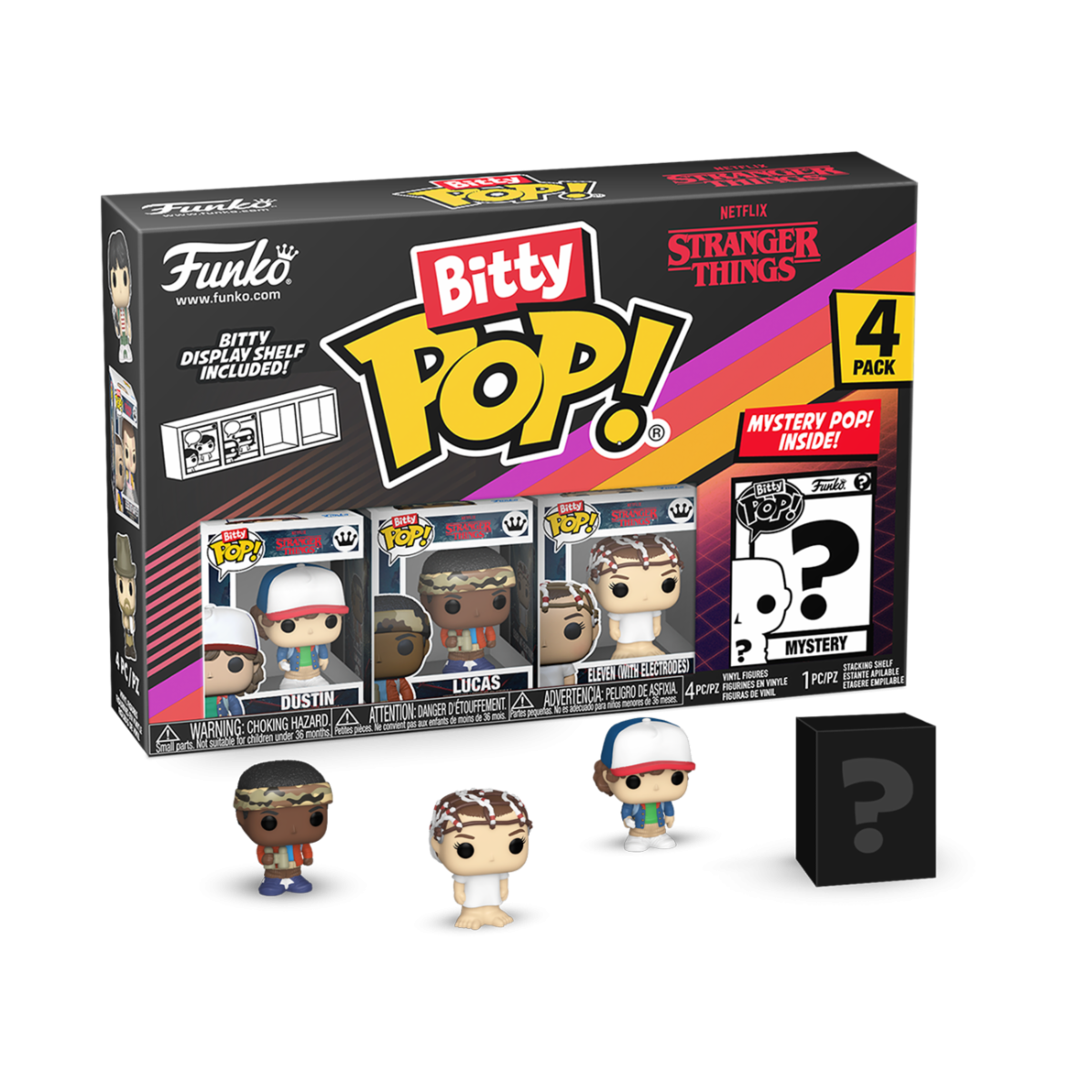 83662 - STRANGER THINGS - FUNKO BITTY POP VINYL FIGURE - DUSTIN (4PK)