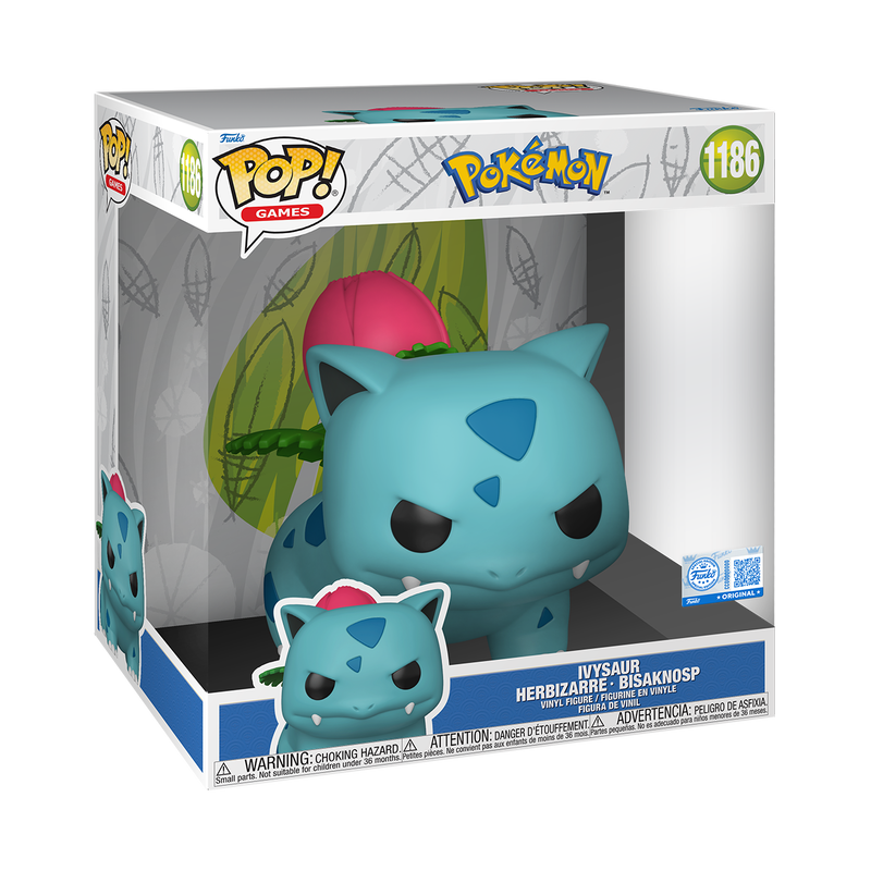 POKEMON S23 - POP FUNKO JUMBO VINYL FIGURE 1186 IVYSAUR 25CM