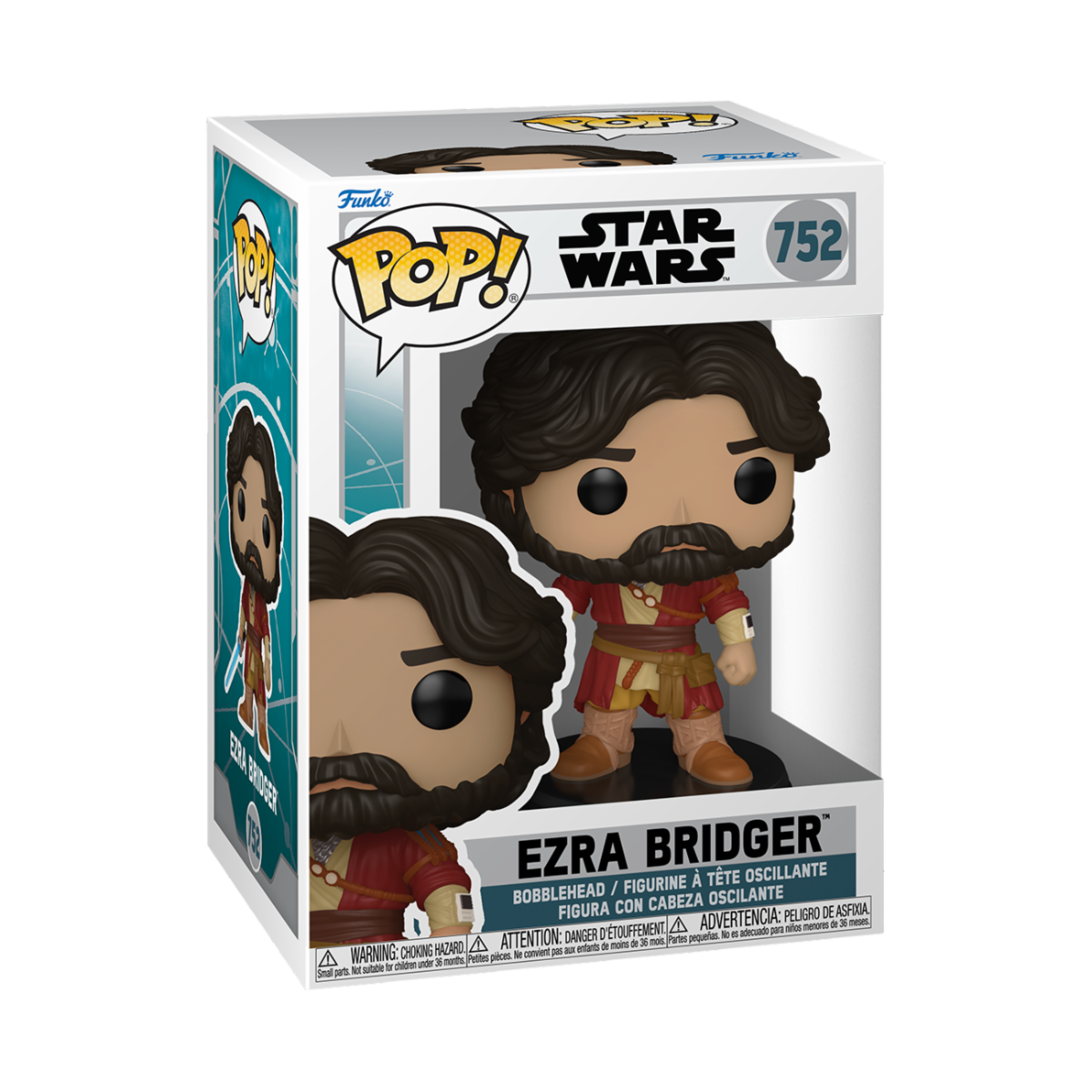 STAR WARS: AHSOKA - POP FUNKO VINYL FIGURE 752 EZRA BRIDGER 9CM