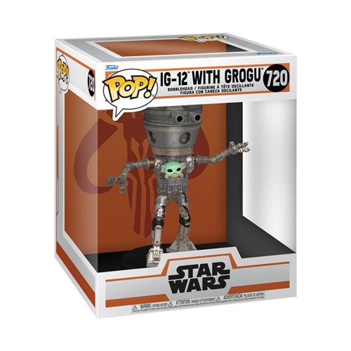 STAR WARS: THE MANDALORIAN - POP FUNKO DELUXE VINYL FIGURE 720 GROGU (IG-12)