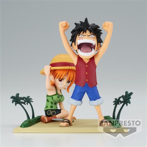 89111 - ONE PIECE - WORLD COLLECTABLE FIGURE - LOG STORIES - MONKEY D. LUFFY & NAMI - MINIFIGURE 7CM