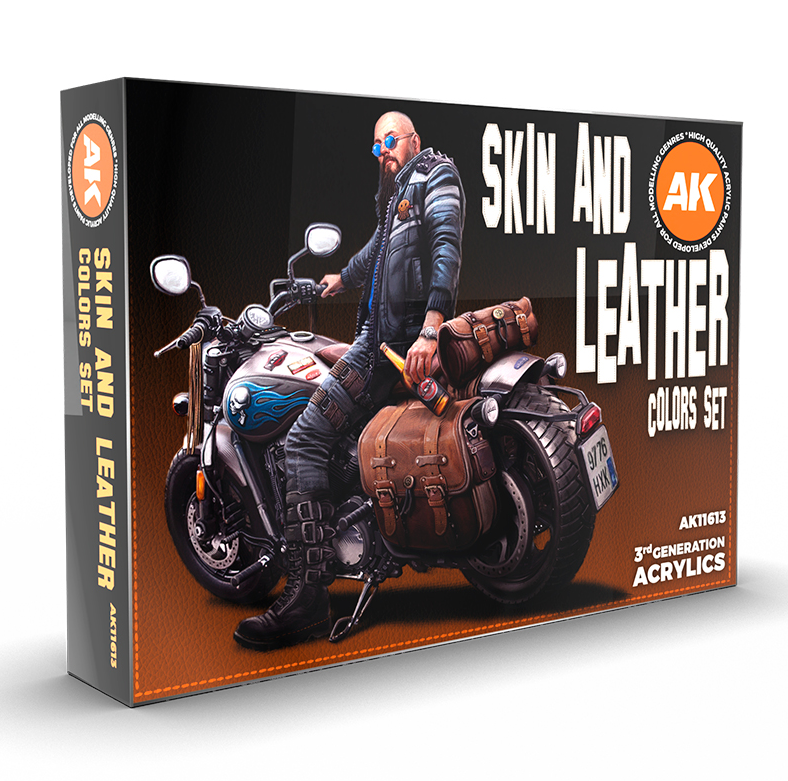 AK11613 - 3GEN ACRYLICS - SKIN AND LEATHER - SET DA 6 COLORI