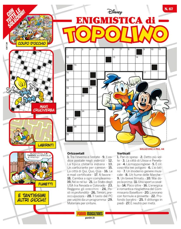 ENIGMISTICA DI TOPOLINO 67