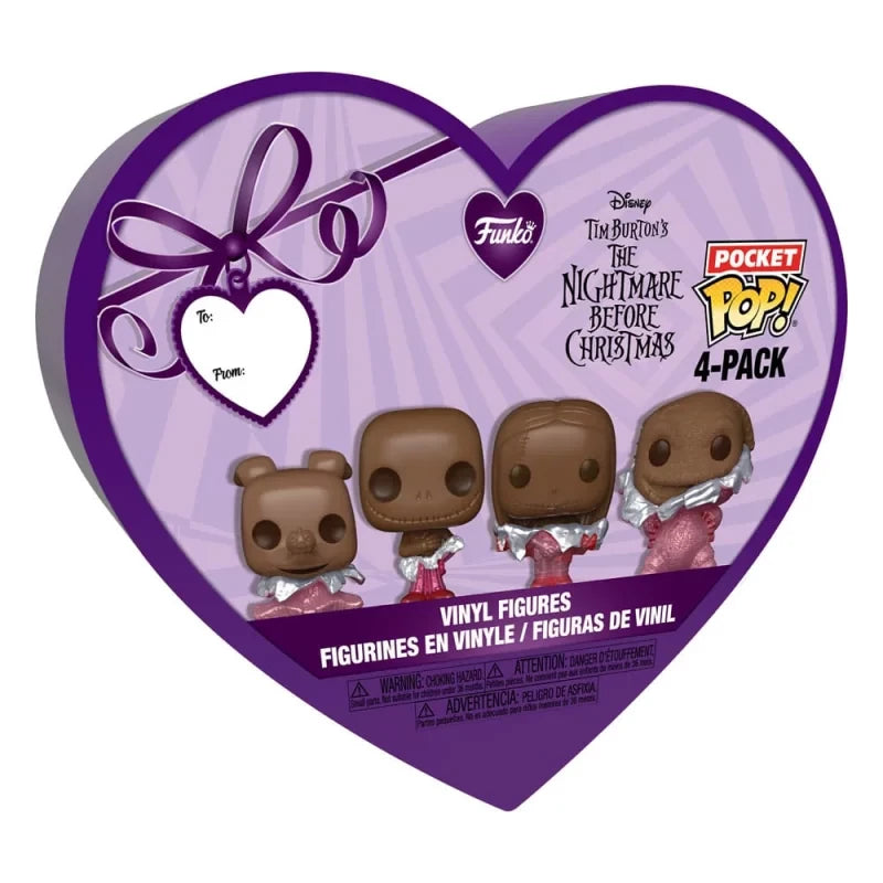 DISNEY - NIGHTMARE BEFORE CHRISTMAS: VALENTINES - POP POCKET FUNKO VINYL FIGURE 4PACK (CHOCOLATE)