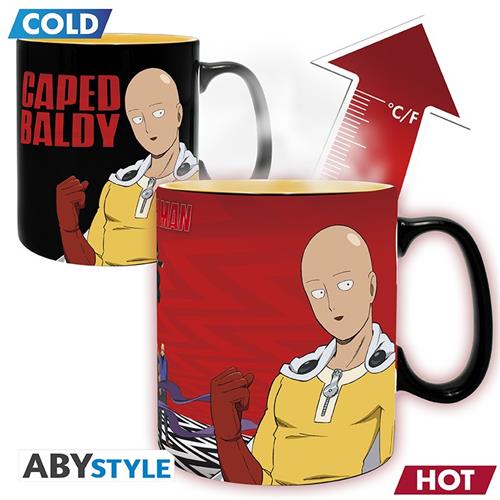 ABYMUGA044 - ONE PUNCH MAN - TAZZA HEAT CHANGE 460ML - SAITAMA & GAROU