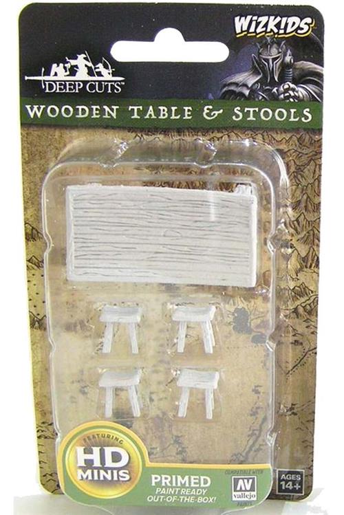 63432 - WOODEN TABLE & STOOLS
