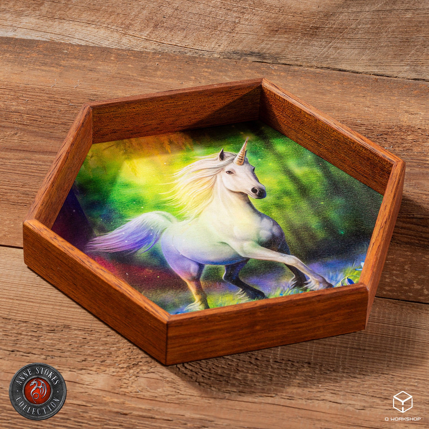 WADTAS01 - ANNE STOKES DICE TRAY: CHASE THE RAINBOW