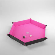 GGS60061ML - MAGNETIC DICE TRAY - HEXAGONAL - BLACK/PINK