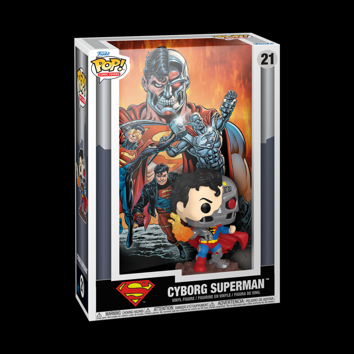 DC COMICS: SUPERMAN - POP FUNKO COMIC COVERS VINYL FIGURE 21 DC-CYBORG SUPERMAN 9CM