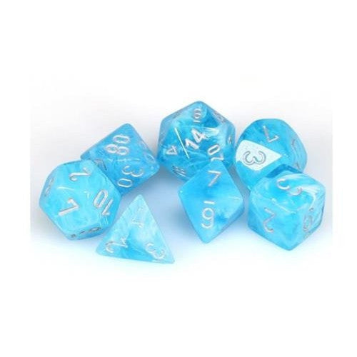 CHX 20566 - SET 7 DADI POLIEDRICI MINI - LUMINARY SKY/SILVER