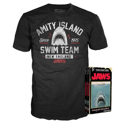 40519 - JAWS - VHS BOXED TEE - AMITY ISLAND SWIM TEAM - M