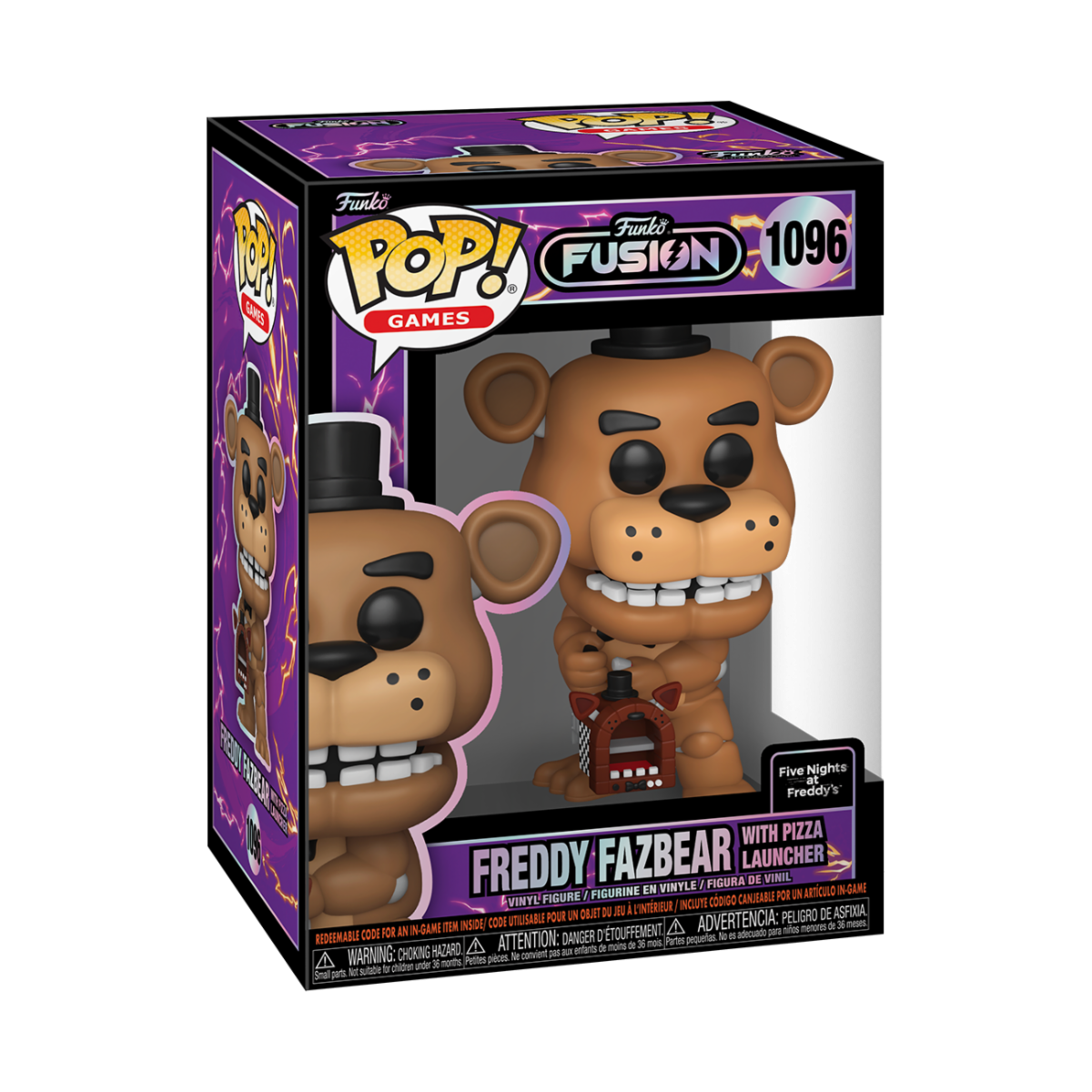 FUNKO FUSION: FIVE NIGHTS AT FREDDY'S - POP FUNKO VINYL FIGURE 1096 FREDDY FAZBEAR W/PIZZA LAUNCHER REGULAR 9CM