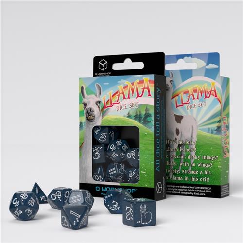 SLLA03 - SET 7 DADI - SHIMMERING LLAMA