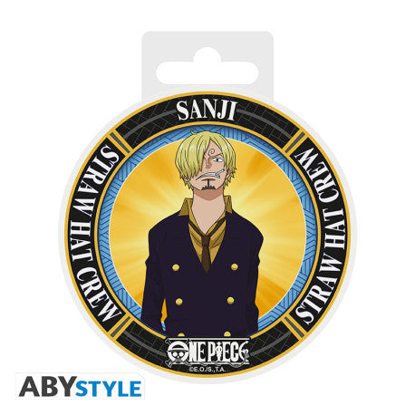 ABYCOS037 - ONE PIECE - SET 4 SOTTOBICCHIERI IN CERAMICA - SANJI
