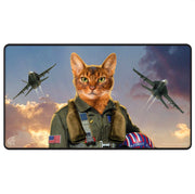 LE16996 - BLACK STITCHED PLAYMAT - TOP CAT MEOWVRICK