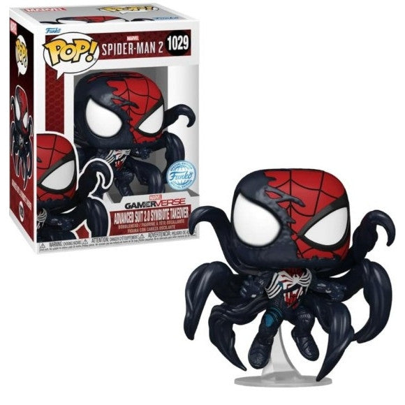 SPIDER-MAN 2 - POP FUNKO VINYL FIGURE 1029 ADVANCED SUIT 2.0 SYMBIOTE TAKEOVER 9CM FUNSIDE20 EXCL
