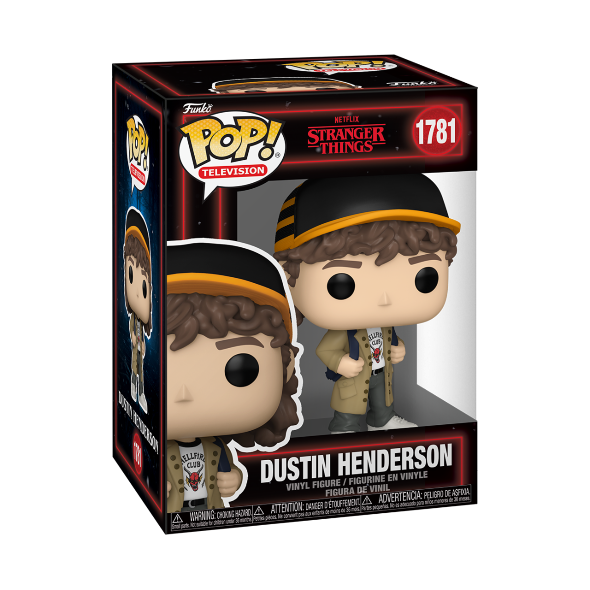 STRANGER THINGS - POP FUNKO VINYL FIGURE 1781 DUSTIN HENDERSON 9CM