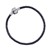 HP0029 - HARRY POTTER - BRACCIALE NERO IN PELLE - M 19CM