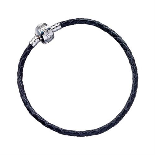 HP0029 - HARRY POTTER - BRACCIALE NERO IN PELLE - M 19CM