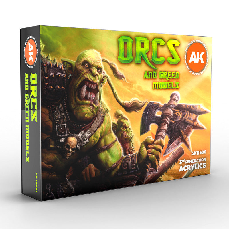 AK11600 - 3GEN ACRYLICS - ORCS AND GREEN CREATURES - SET DA 6 COLORI