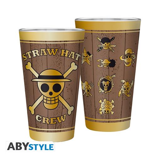 ABYVER165 - ONE PIECE - BICCHIERE 400ML SKULLS