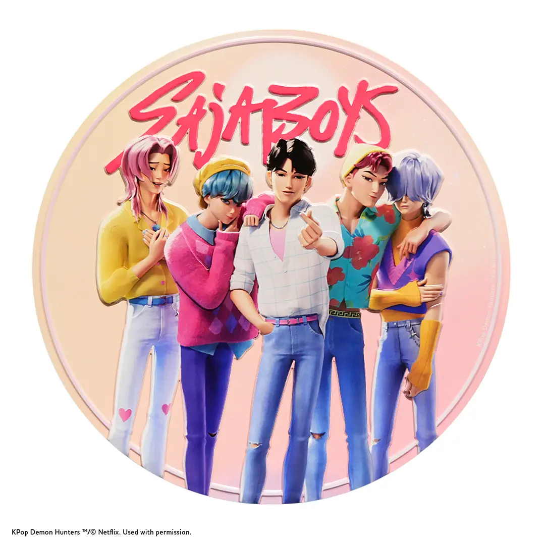 MAP6146 - POSTER IN ALLUMINIO GOFFRATO - SAJA BOYS - KPOP DEMON HUNTERS