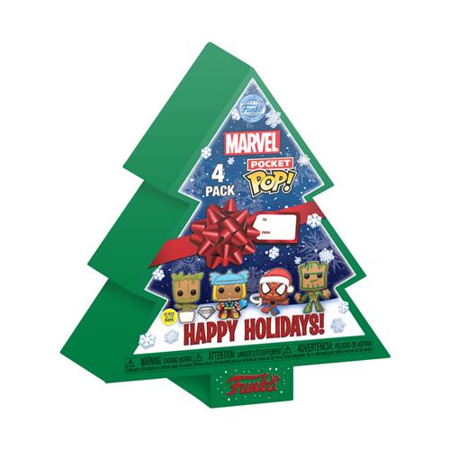 MARVEL: HOLIDAY POP FUNKO VINYL TREE HOLIDAY BOX 4PZ