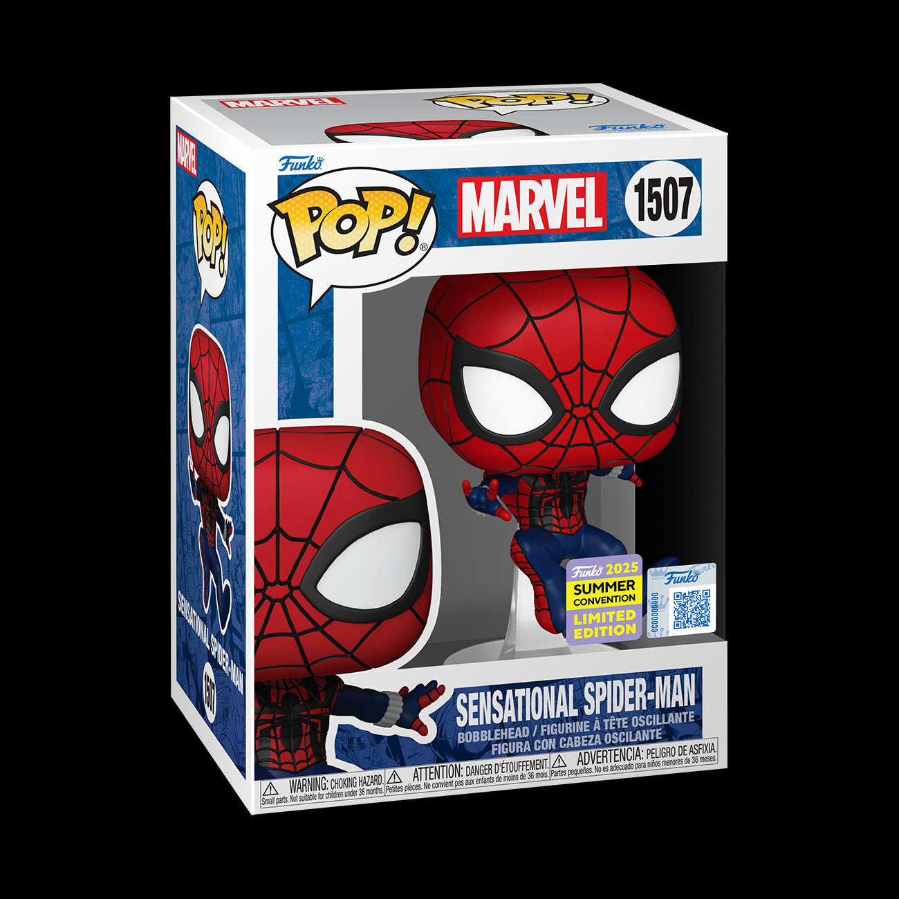 MARVEL - POP FUNKO VINYL FIGURE - 1507 SENSATIONAL SPIDER-MAN 9CM FUNSIDE EXCL
