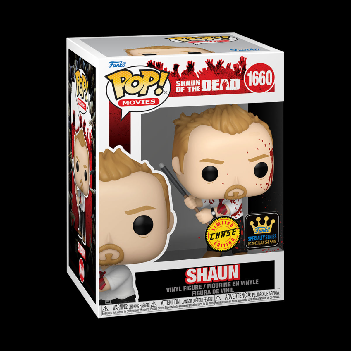 SHAUN OF THE DEAD - POP FUNKO VINYL FIGURE 1660 SHAUN CHASE 9CM
