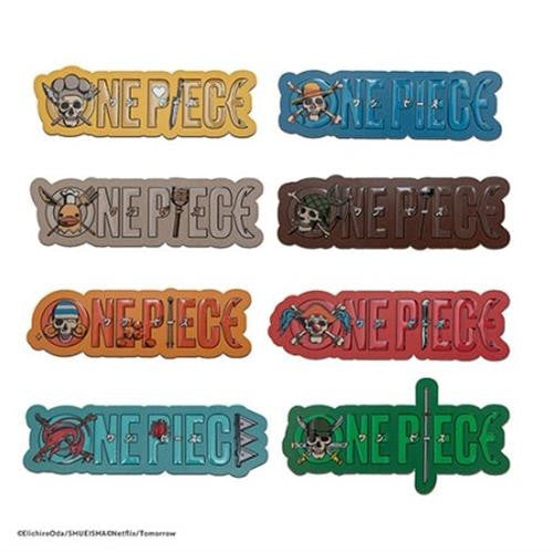 CR3291 - ONE PIECE - SET DI 8 CALAMITE - SIMBOLI PERSONAGGI