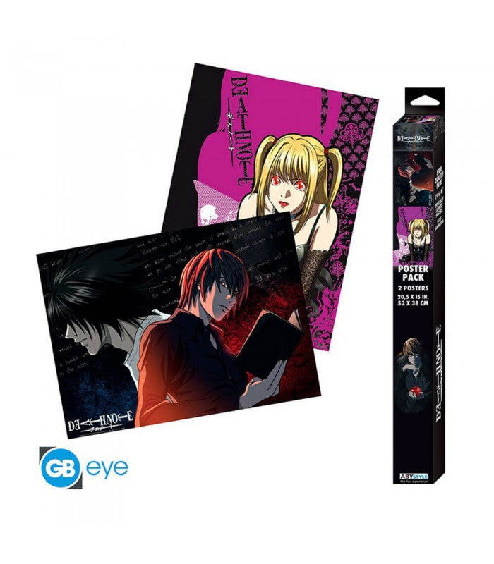 ABYDCO863 - DEATH NOTE - L VS LIGHT/MISA - SET 2 CHIBI POSTER (52x38)