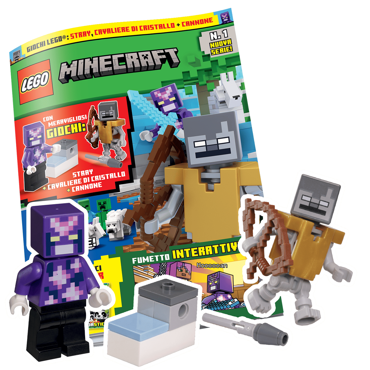 LEGO MINECRAFT N.1 - GIOCO LEGO: STRAY E CAVALIERE DI GHIACCIO
