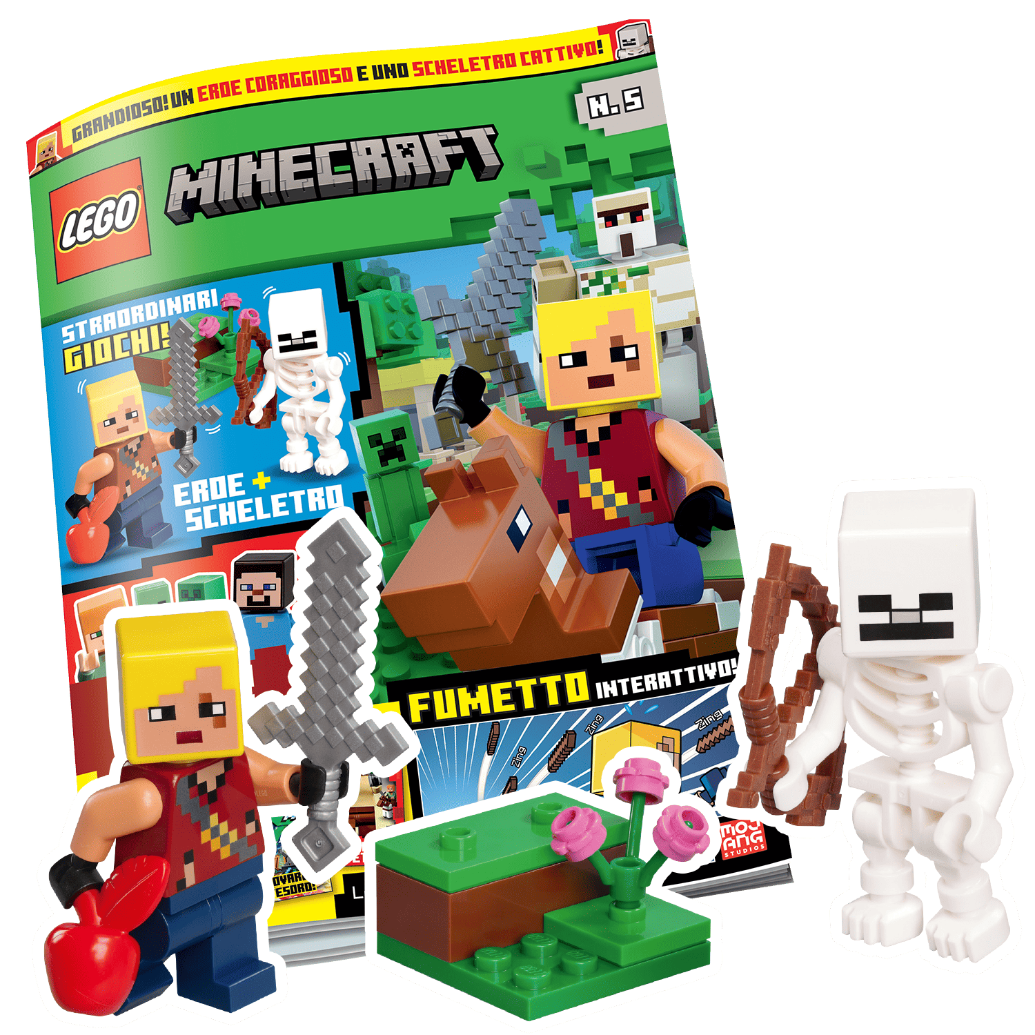LEGO MINECRAFT N.5 - GIOCO LEGO: EROE + SCHELETRO
