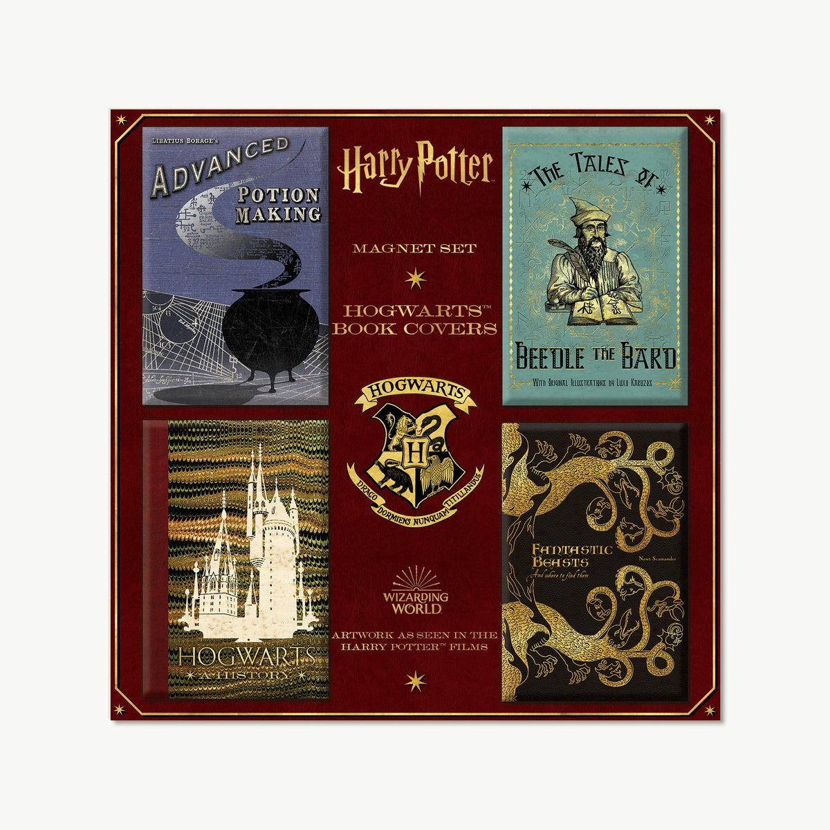HPM02 - HARRY POTTER - WIZARDING BOOKS HOGWARTS BOOK COVERS - MAGNET