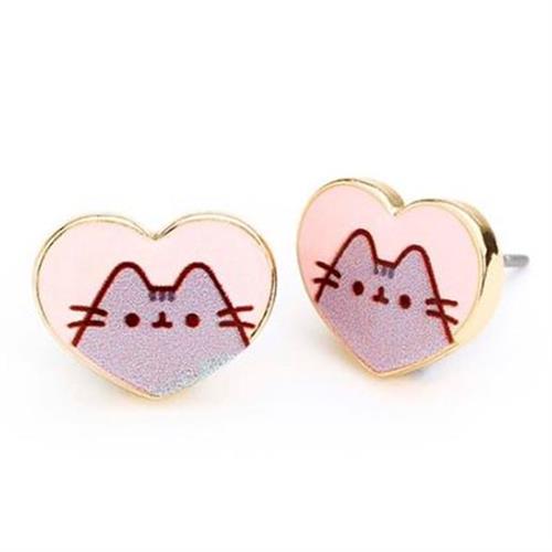 PTCE0104 - PUSHEEN - ORECCHINI - CUORE E GATTO