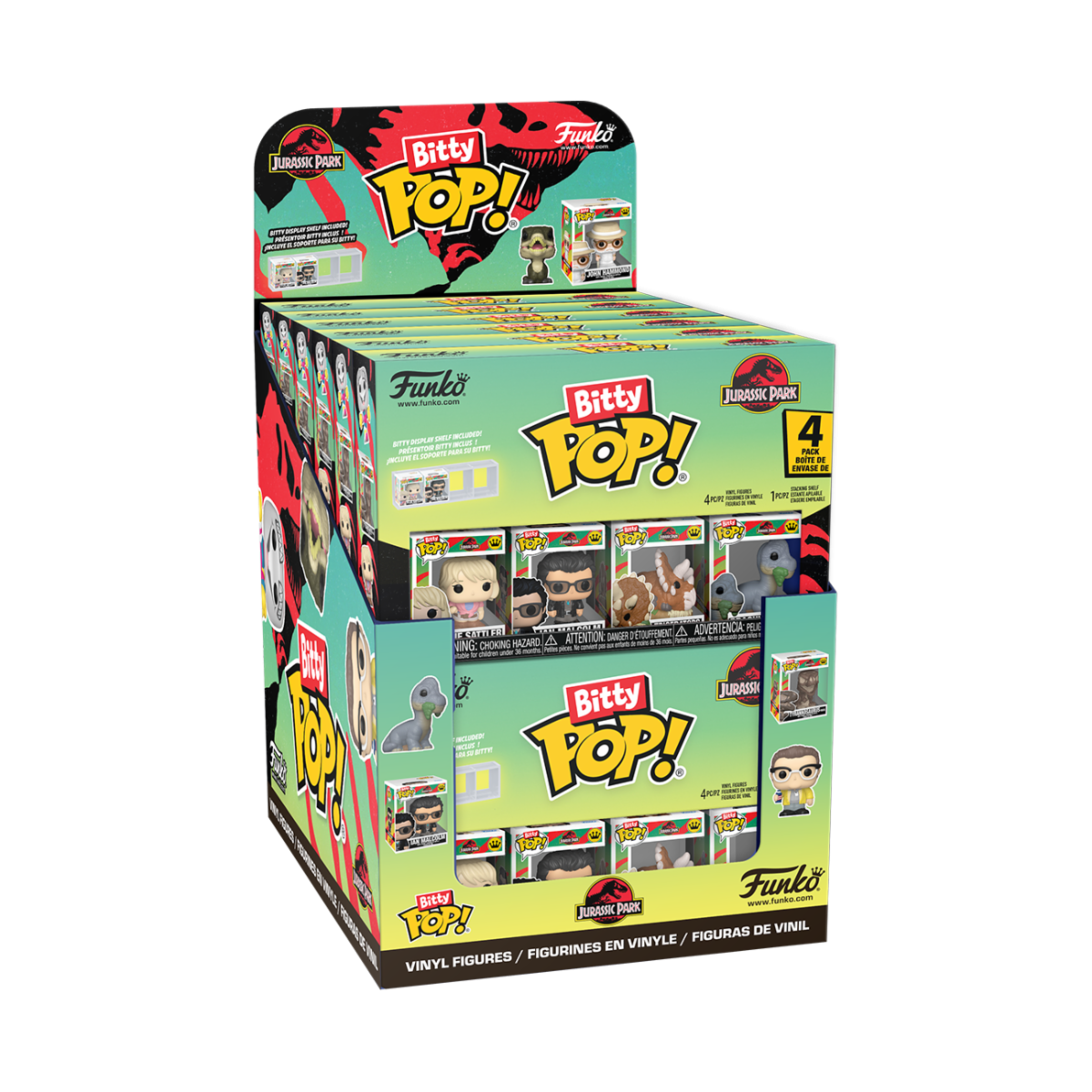 JURASSIC PARK - POP FUNKO BITTY VINYL FIGURE - 12PZ DISPLAY 2CM