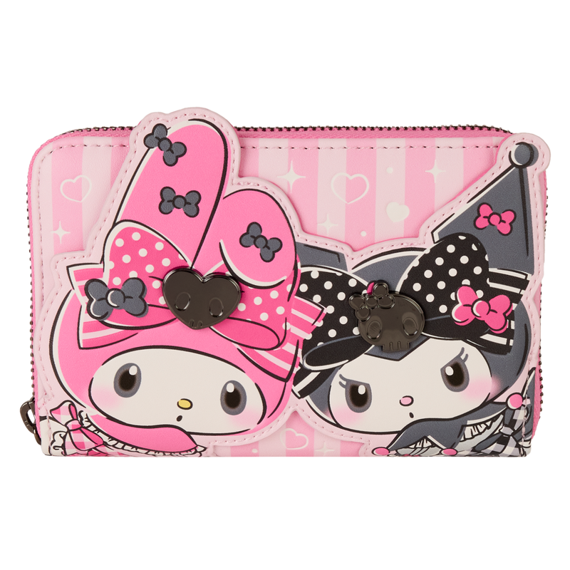 SANRIO - HELLO KITTY - PORTAFOGLIO CON ZIP - MY MELODY AND KUROMI