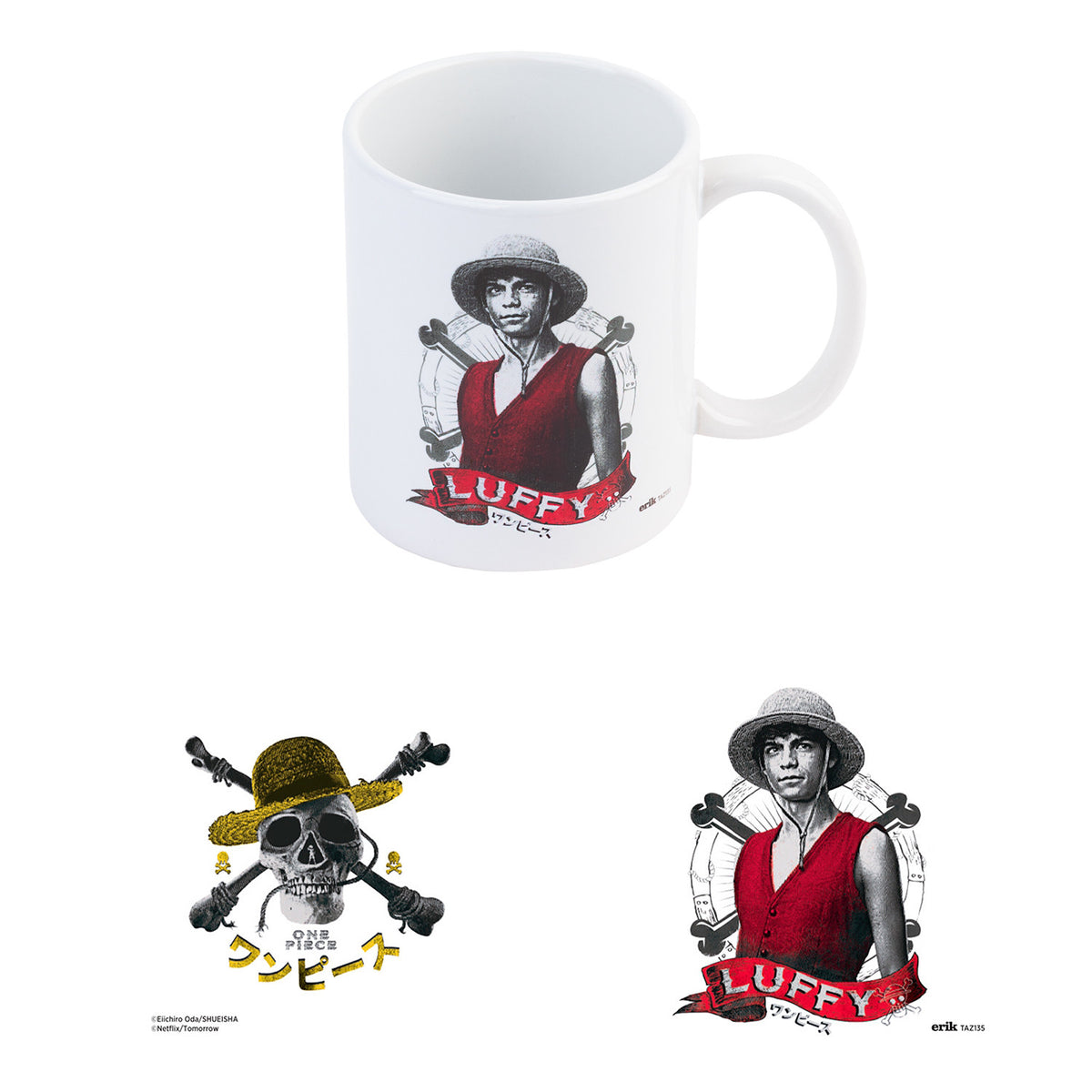 TAZ135 - TAZZA ONE PIECE NETFLIX - MONKEY D. LUFFY