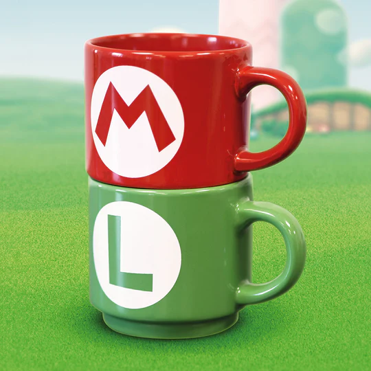 GP86738 - SUPER MARIO - SET TAZZE IMPILABILI - MARIO LUIGI INITIAL