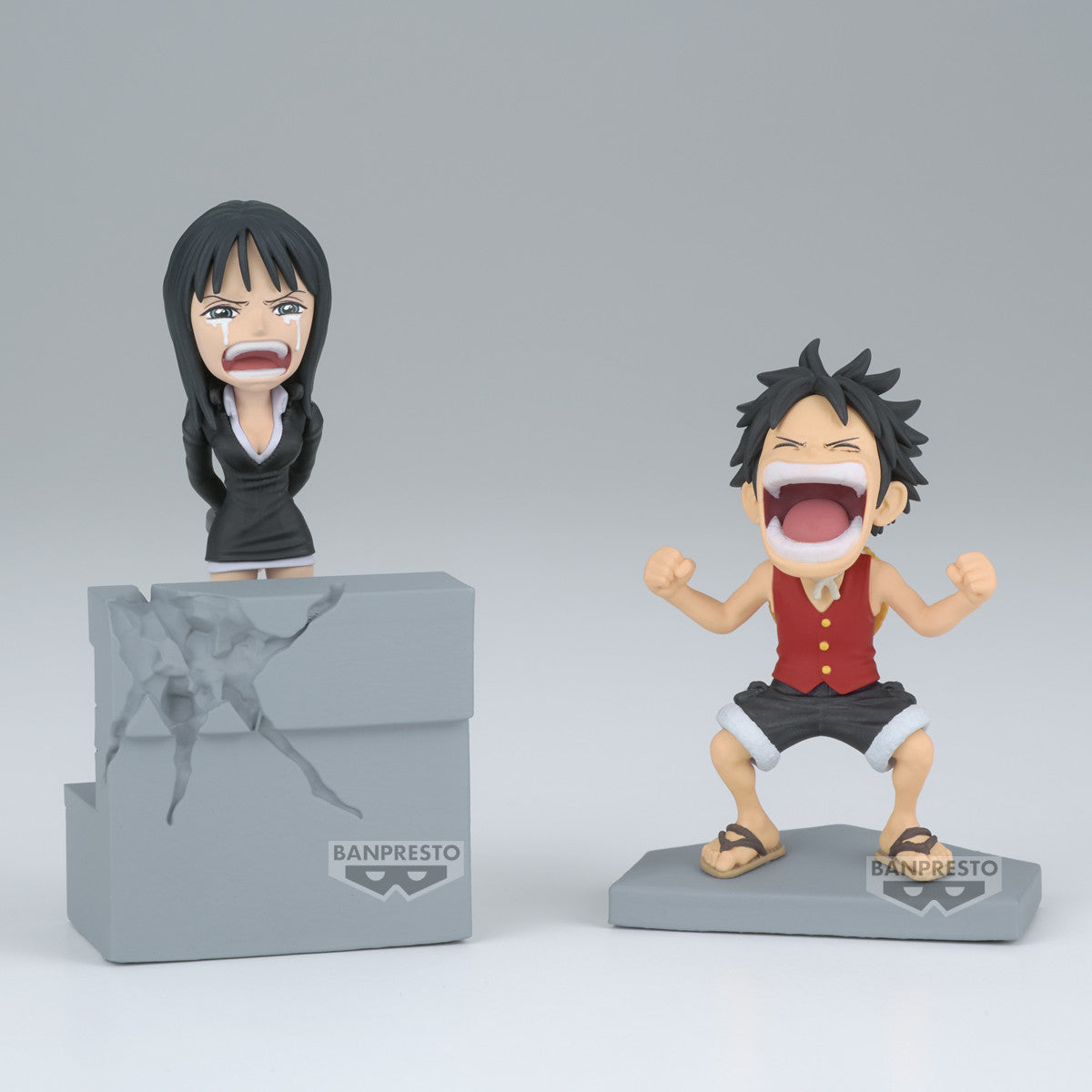 28829 - ONE PIECE - WORLD COLLECTABLE FIGURE - LOG STORIES - MONKEY D. LUFFY & NICO ROBIN - STATUA 10CM