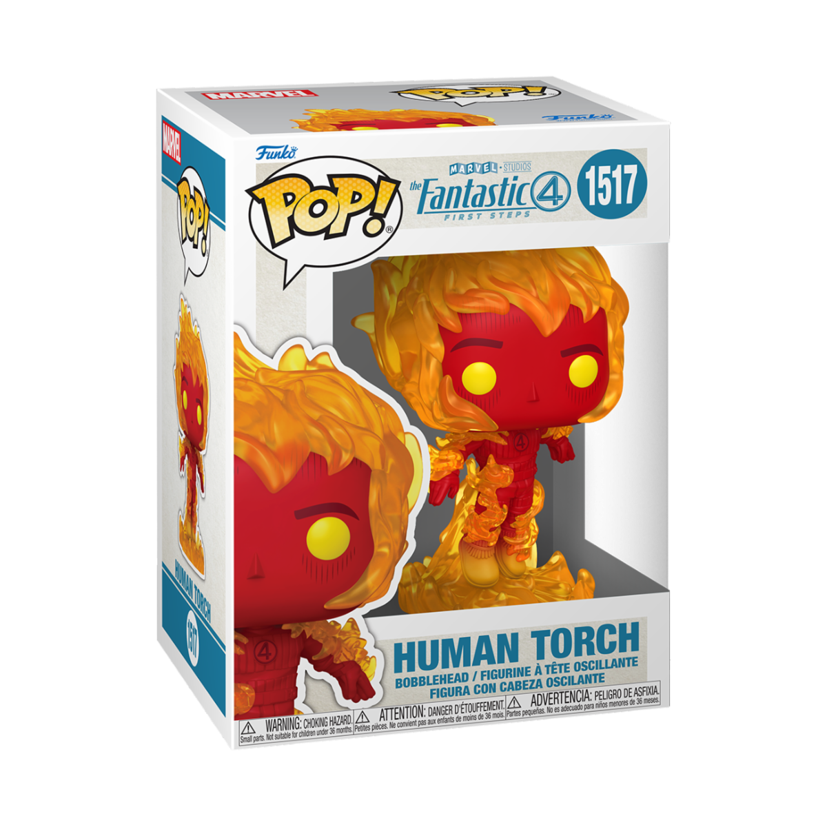MARVEL: THE FANTASTIC FOUR: FIRST STEPS - POP FUNKO VINYL FIGURE 1517 HUMAN TORCH 9CM