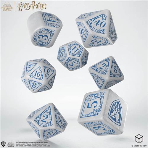 190142/2023/3/B - SET 7 DADI - HARRY POTTER RAVENCLAW MODEERN DICE SET: WHITE