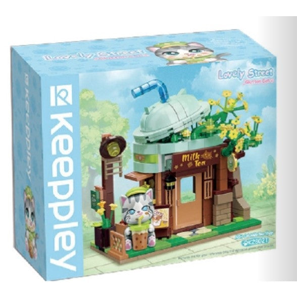 KP28021 - LOVELY STREET - ASH CAT MILK TEA SHOP