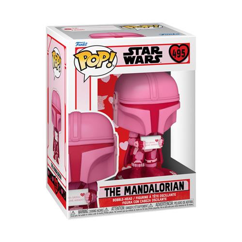 STAR WARS: VALENTINES - POP FUNKO VINYL FIGURE 495 THE MANDALORIAN 9CM