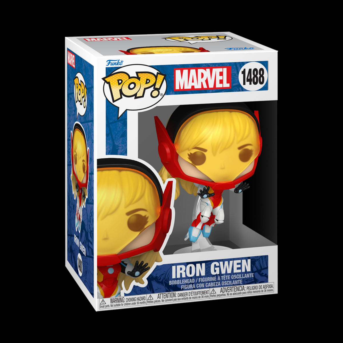 MARVEL: SPIDER-GWEN GWEN-VERSE - POP FUNKO VINYL FIGURE 1488 IRON GWEN 9CM